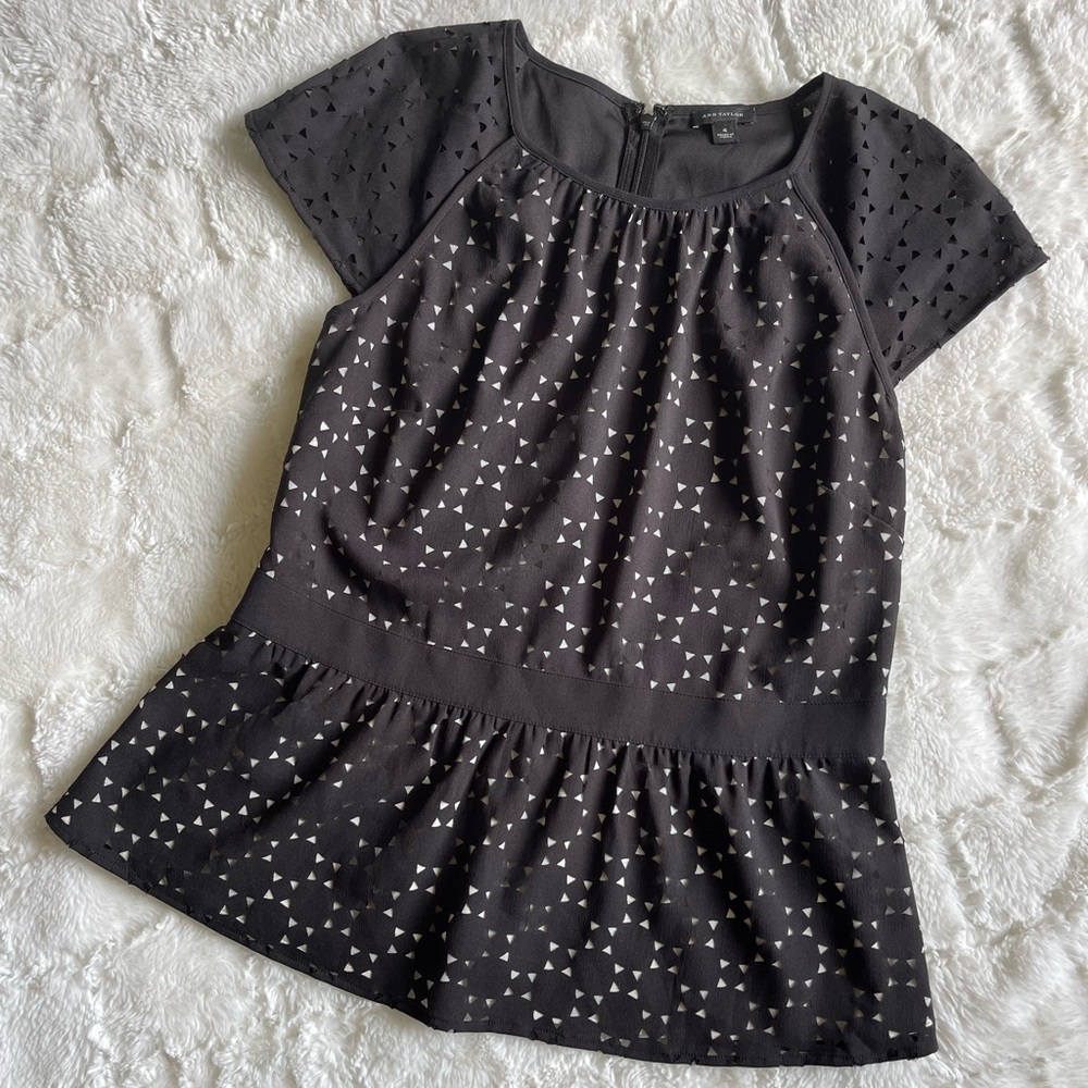 Black blouse top size 4
